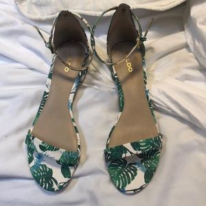 Never worn palm print shoes!